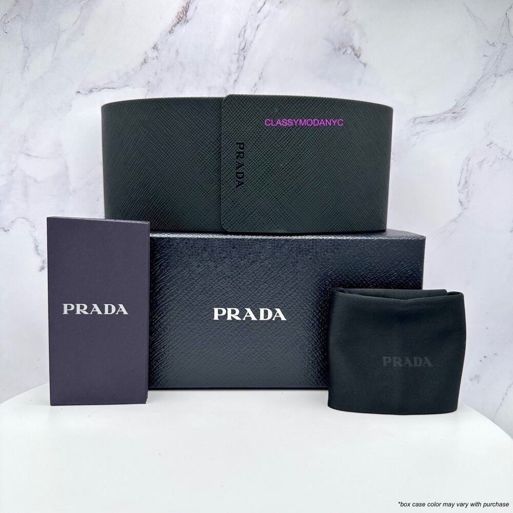 New PRADA Sunglasses Brown Tortoise Symbole Logo Rectangle w/ Case - Picture 6 of 6